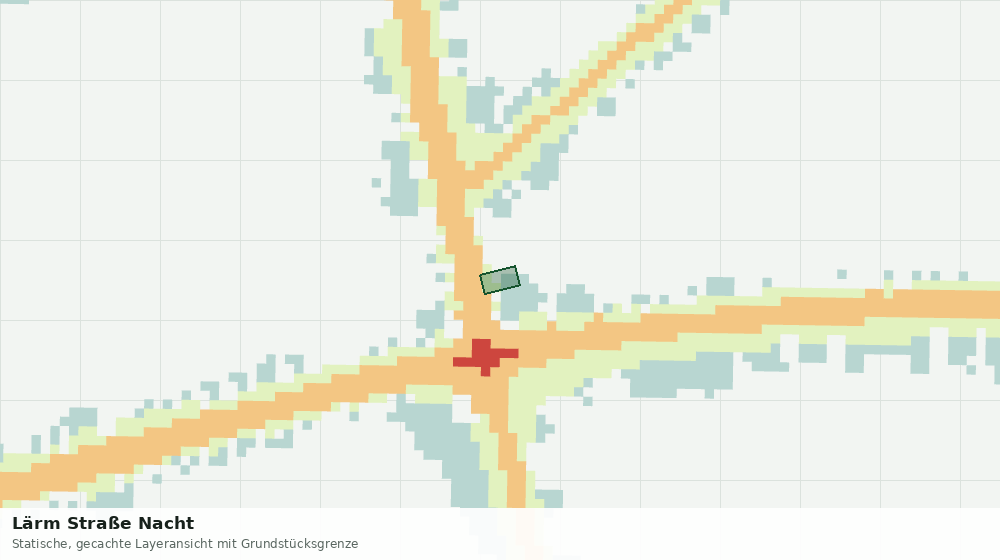 Statische Kartenansicht: Lärm Straße Nacht
