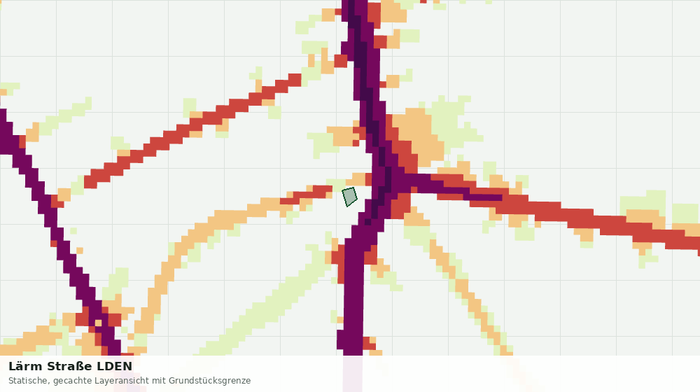 Statische Kartenansicht: Lärm Straße LDEN