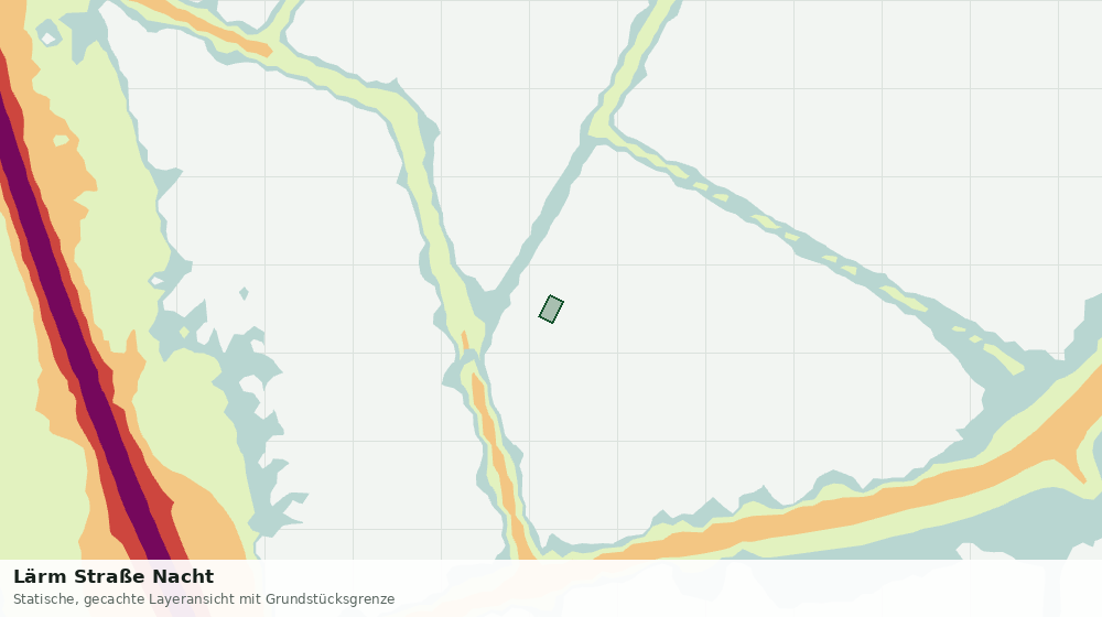 Statische Kartenansicht: Lärm Straße Nacht