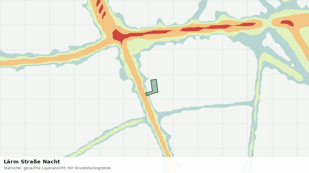 Statische Kartenansicht: Lärm Straße Nacht