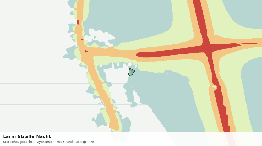 Statische Kartenansicht: Lärm Straße Nacht