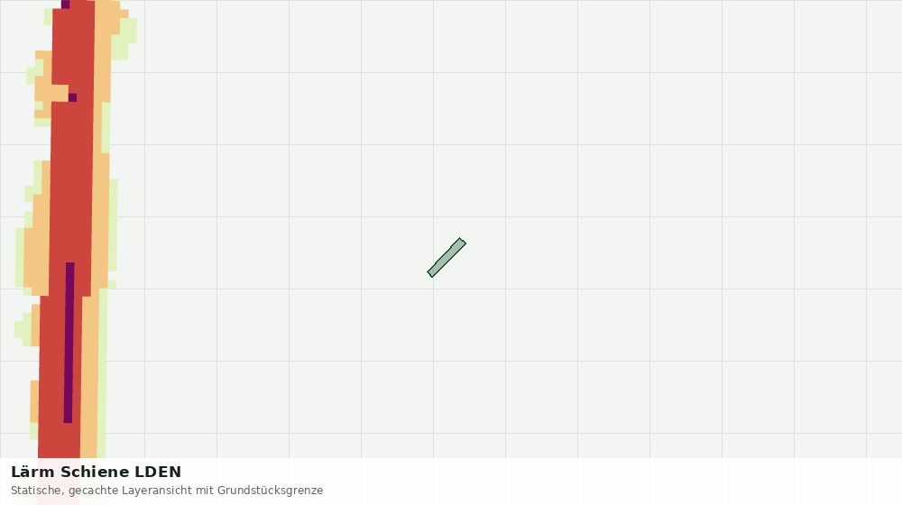 Statische Kartenansicht: Lärm Schiene LDEN