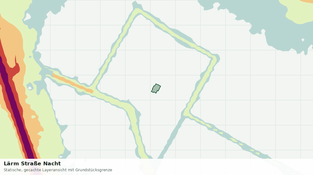 Statische Kartenansicht: Lärm Straße Nacht