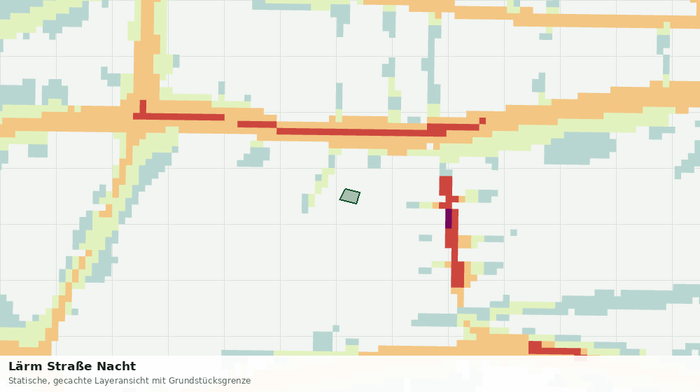 Statische Kartenansicht: Lärm Straße Nacht