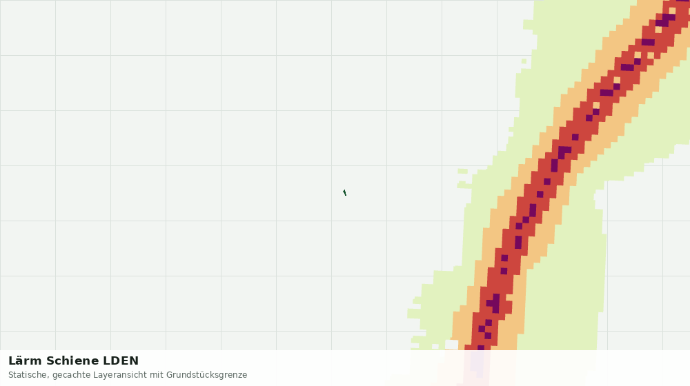 Statische Kartenansicht: Lärm Schiene LDEN
