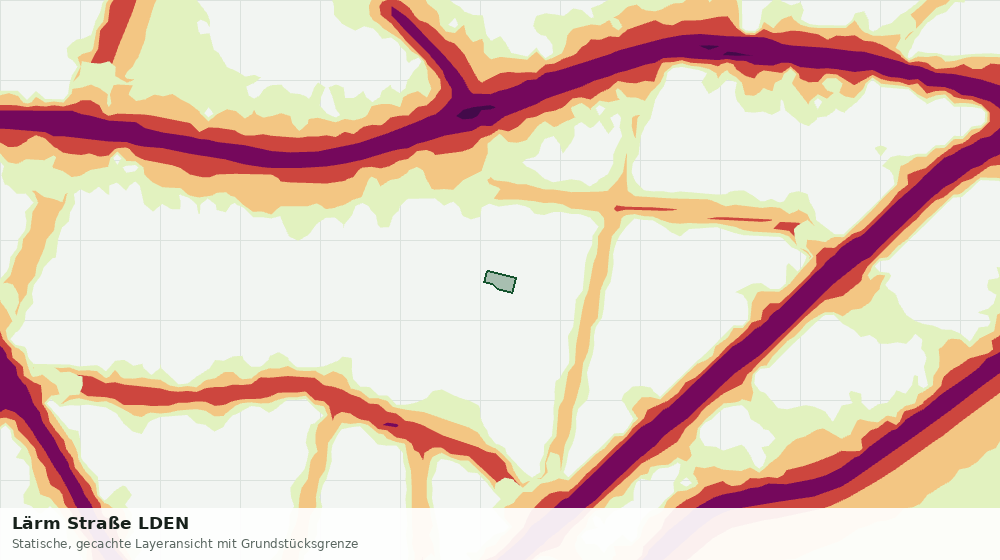 Statische Kartenansicht: Lärm Straße LDEN