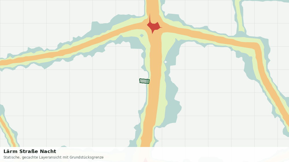 Statische Kartenansicht: Lärm Straße Nacht