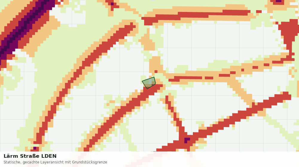 Statische Kartenansicht: Lärm Straße LDEN