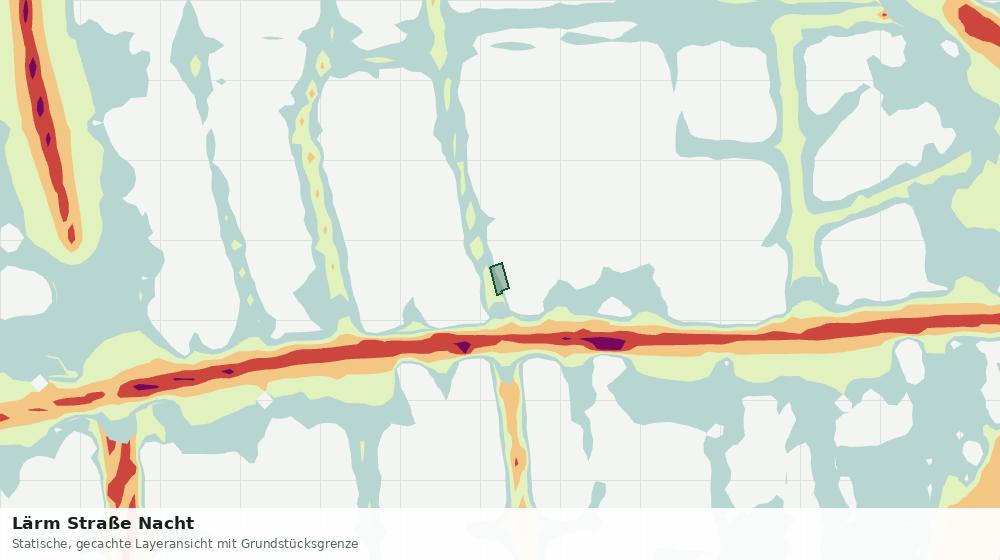Statische Kartenansicht: Lärm Straße Nacht