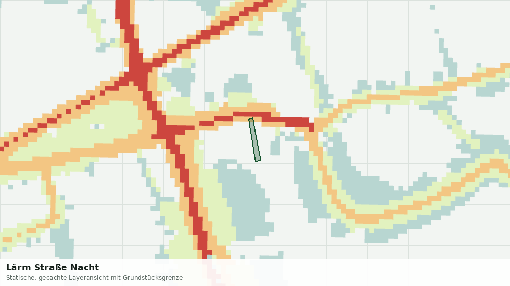 Statische Kartenansicht: Lärm Straße Nacht