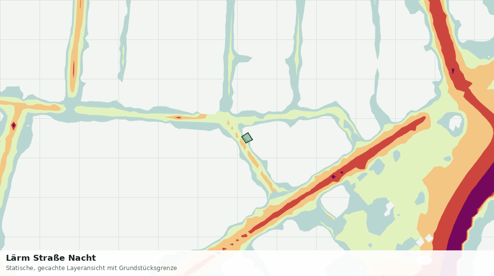 Statische Kartenansicht: Lärm Straße Nacht