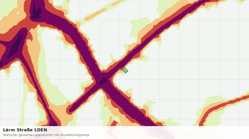 Statische Kartenansicht: Lärm Straße LDEN