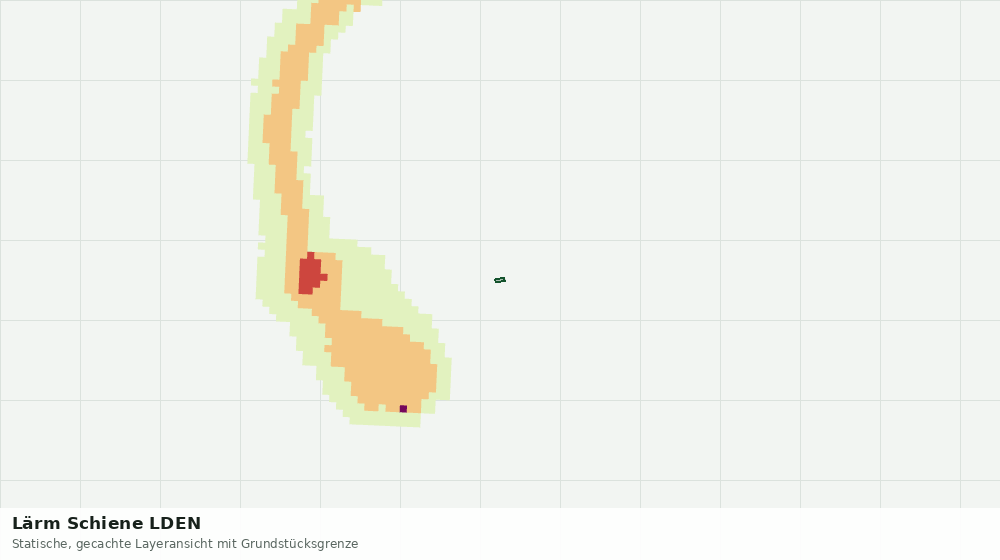 Statische Kartenansicht: Lärm Schiene LDEN