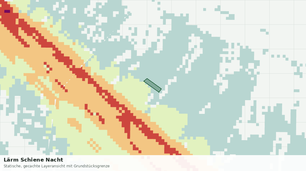 Statische Kartenansicht: Lärm Schiene Nacht