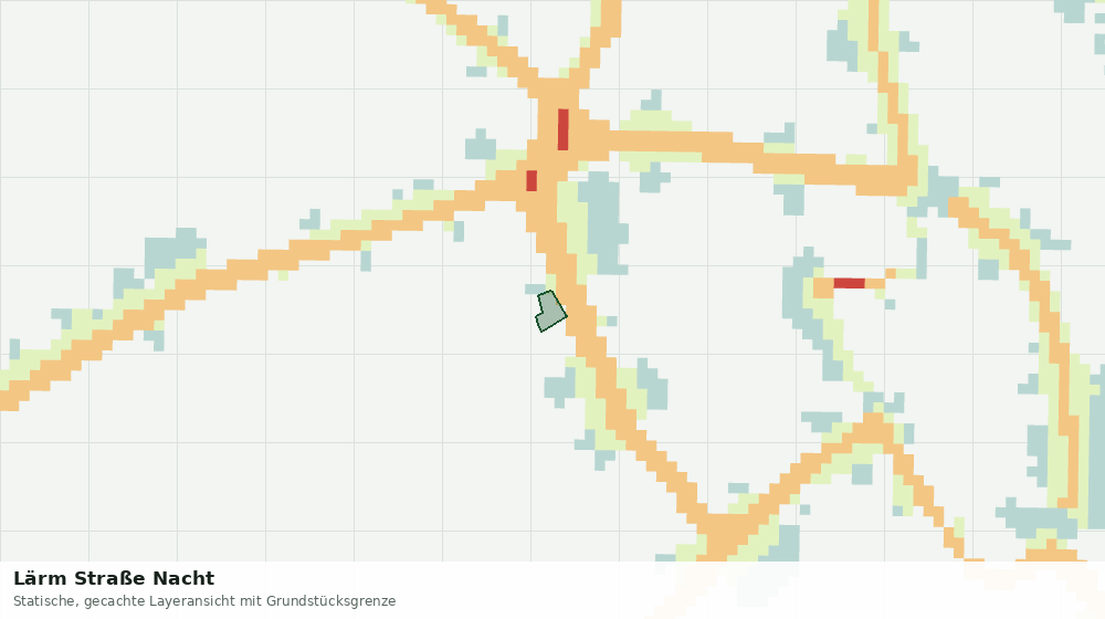 Statische Kartenansicht: Lärm Straße Nacht