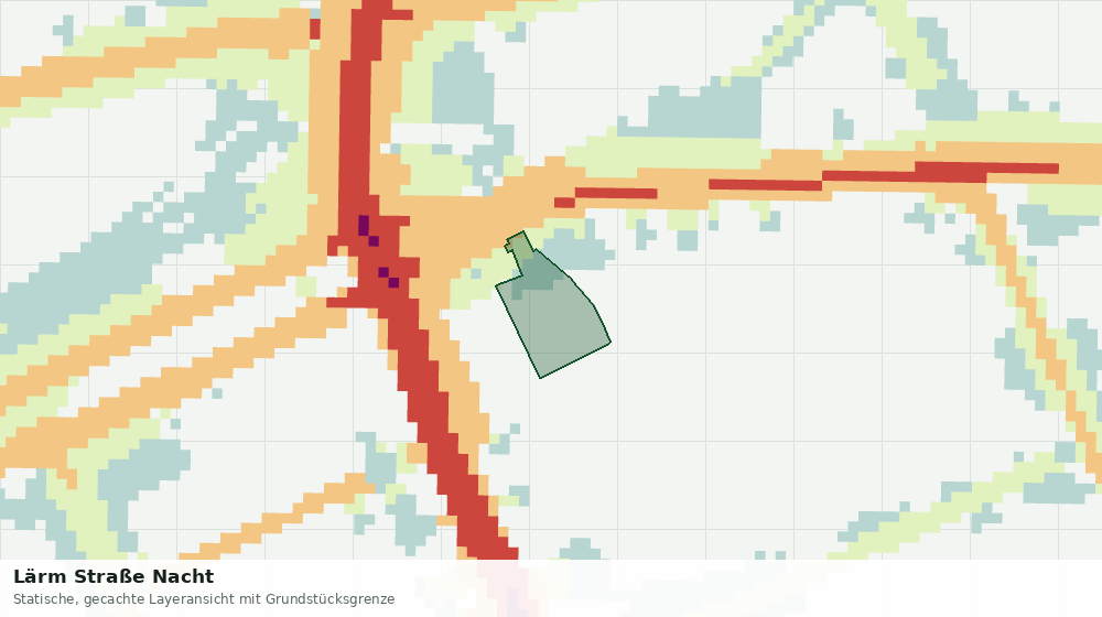 Statische Kartenansicht: Lärm Straße Nacht