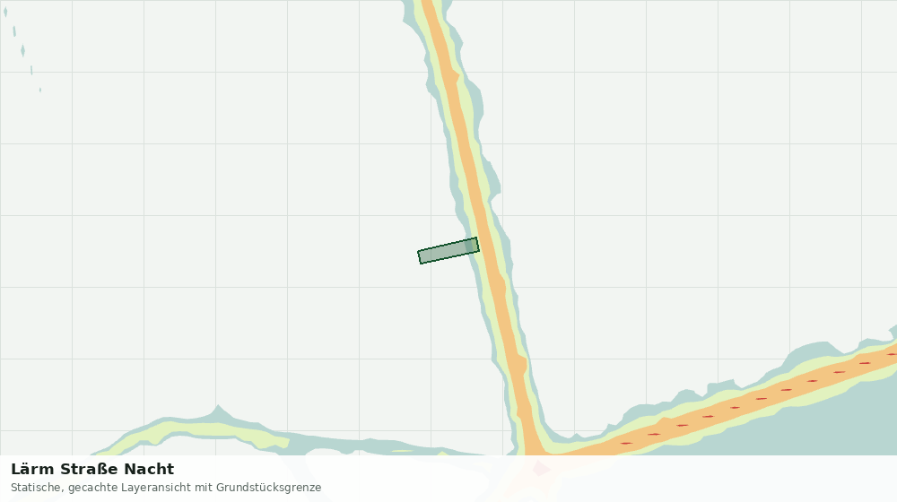 Statische Kartenansicht: Lärm Straße Nacht