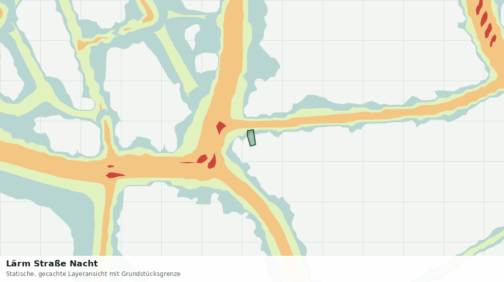 Statische Kartenansicht: Lärm Straße Nacht