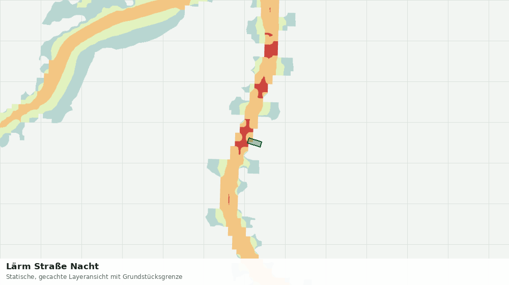 Statische Kartenansicht: Lärm Straße Nacht
