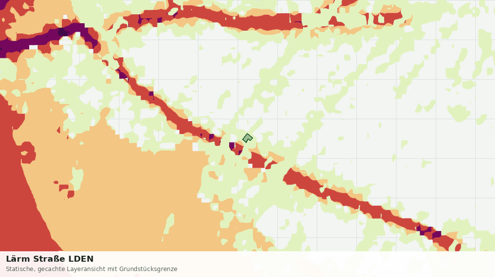 Statische Kartenansicht: Lärm Straße LDEN