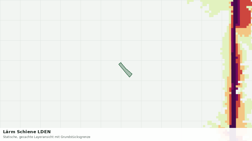 Statische Kartenansicht: Lärm Schiene LDEN