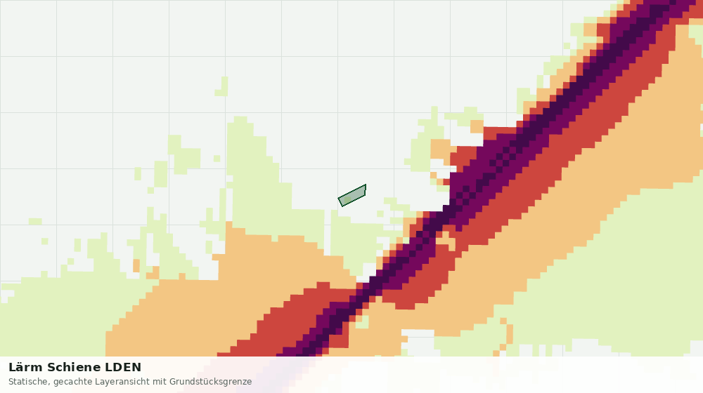 Statische Kartenansicht: Lärm Schiene LDEN