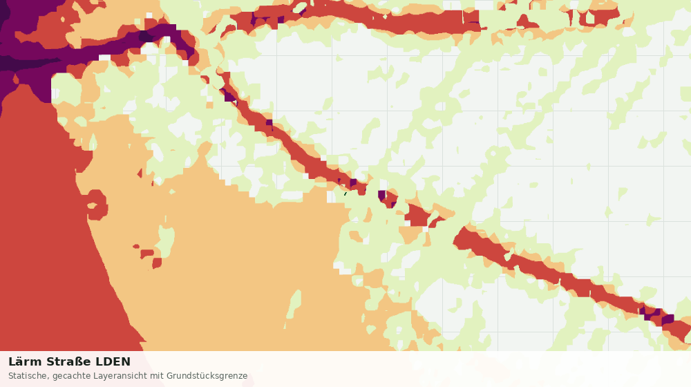 Statische Kartenansicht: Lärm Straße LDEN