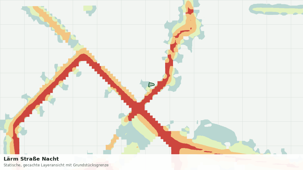 Statische Kartenansicht: Lärm Straße Nacht