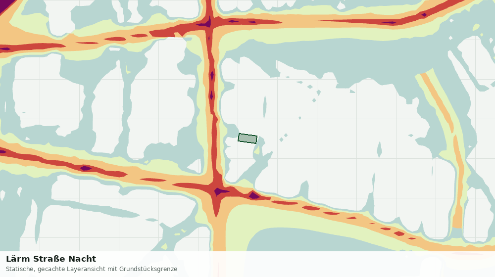 Statische Kartenansicht: Lärm Straße Nacht