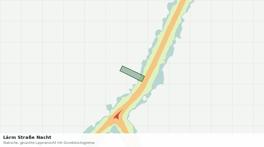 Statische Kartenansicht: Lärm Straße Nacht