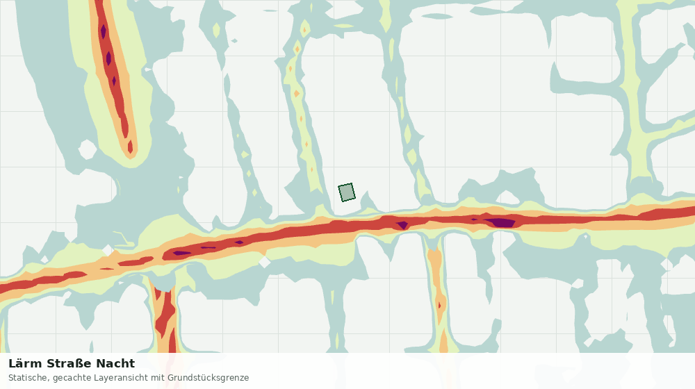 Statische Kartenansicht: Lärm Straße Nacht