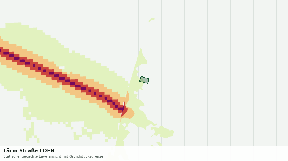 Statische Kartenansicht: Lärm Straße LDEN