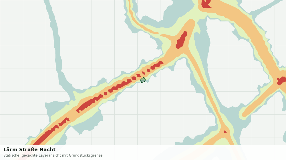 Statische Kartenansicht: Lärm Straße Nacht