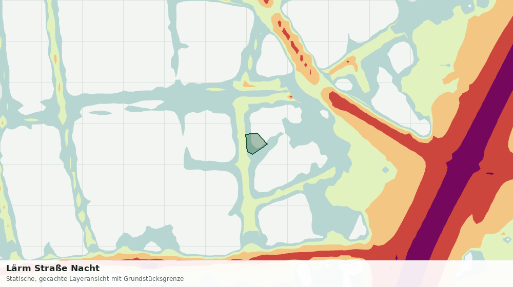 Statische Kartenansicht: Lärm Straße Nacht