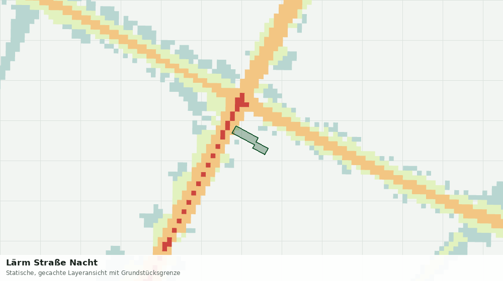 Statische Kartenansicht: Lärm Straße Nacht