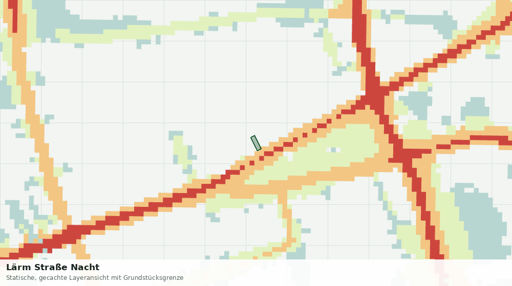 Statische Kartenansicht: Lärm Straße Nacht