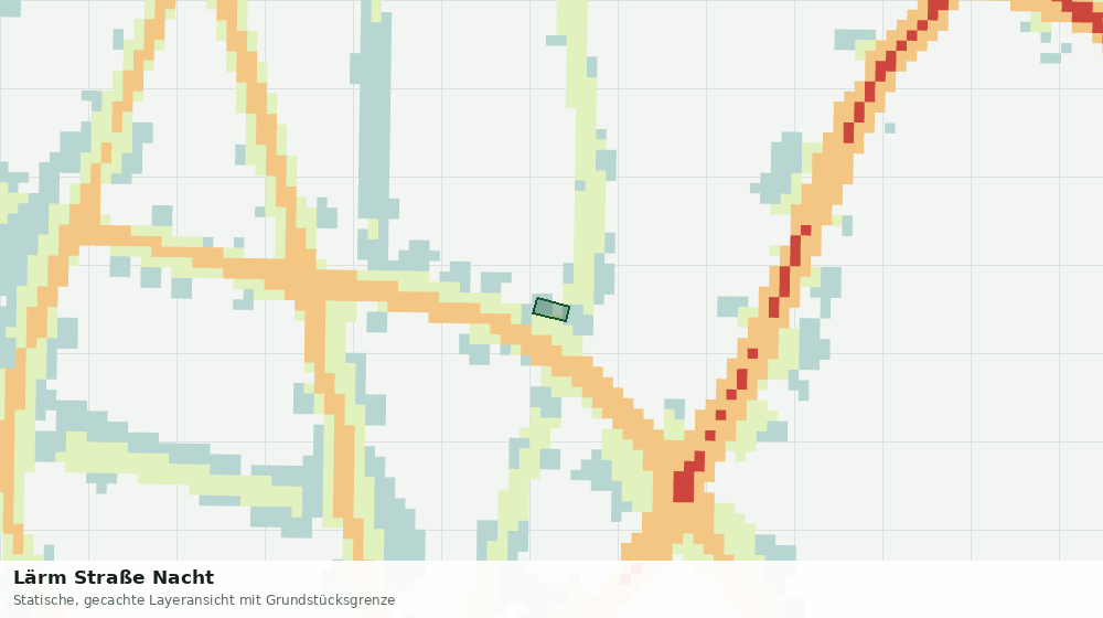 Statische Kartenansicht: Lärm Straße Nacht