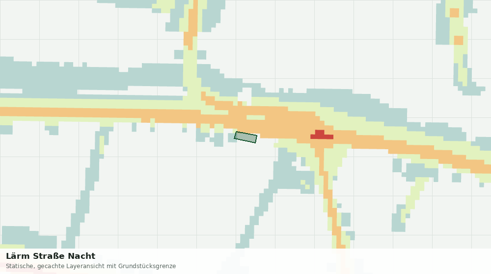 Statische Kartenansicht: Lärm Straße Nacht
