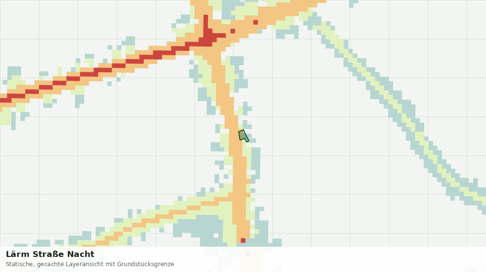 Statische Kartenansicht: Lärm Straße Nacht