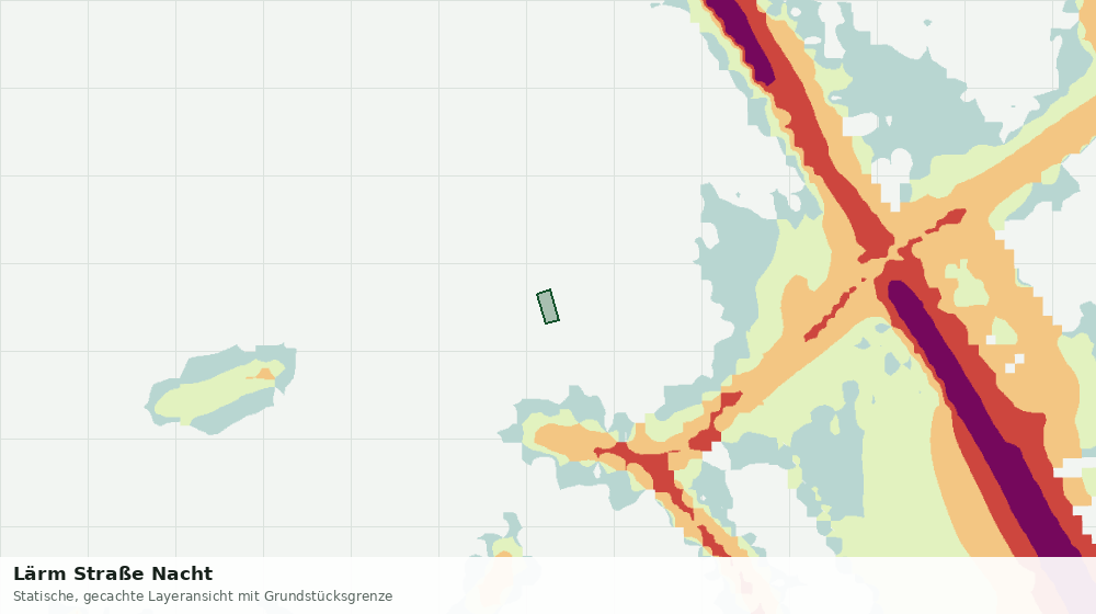 Statische Kartenansicht: Lärm Straße Nacht
