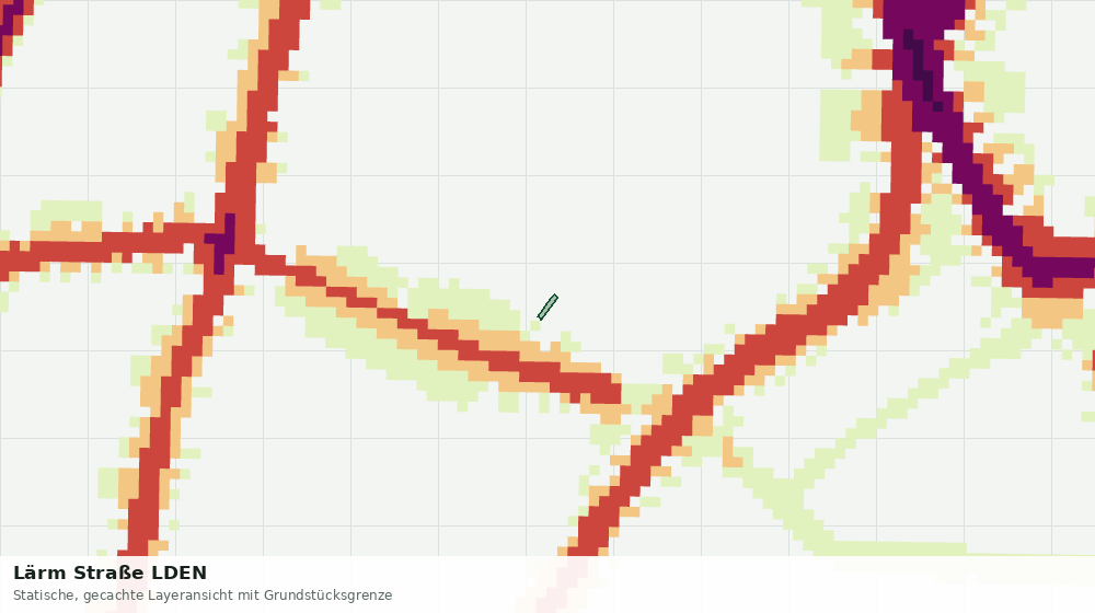 Statische Kartenansicht: Lärm Straße LDEN