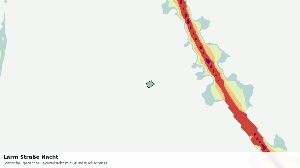 Statische Kartenansicht: Lärm Straße Nacht