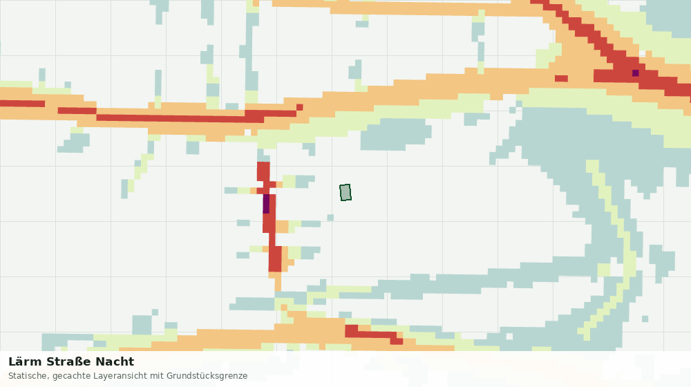 Statische Kartenansicht: Lärm Straße Nacht