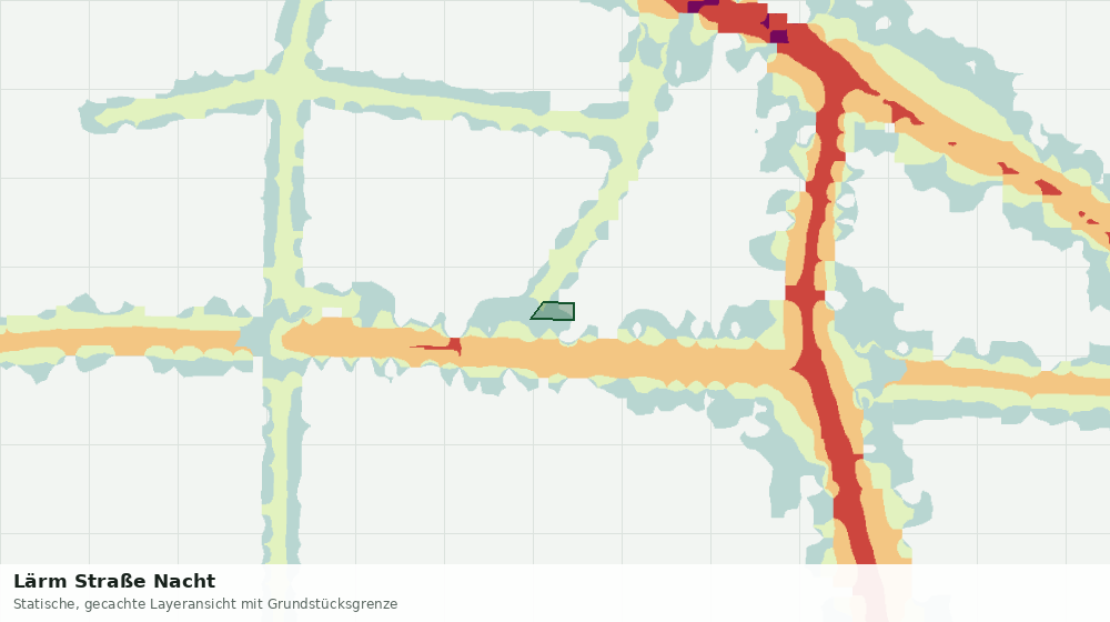 Statische Kartenansicht: Lärm Straße Nacht