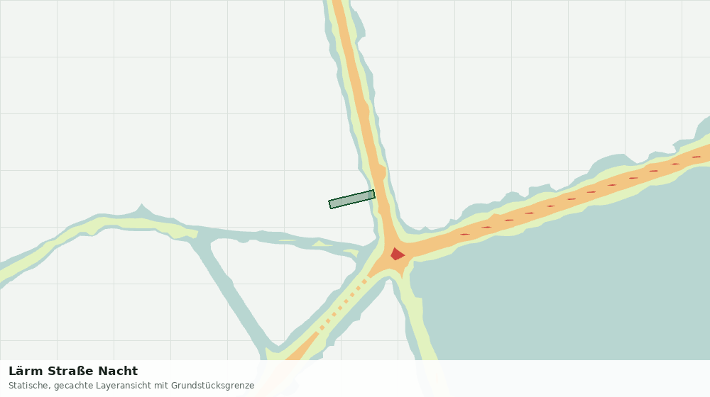 Statische Kartenansicht: Lärm Straße Nacht