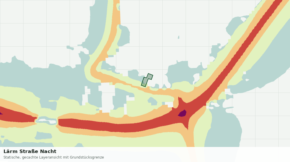 Statische Kartenansicht: Lärm Straße Nacht