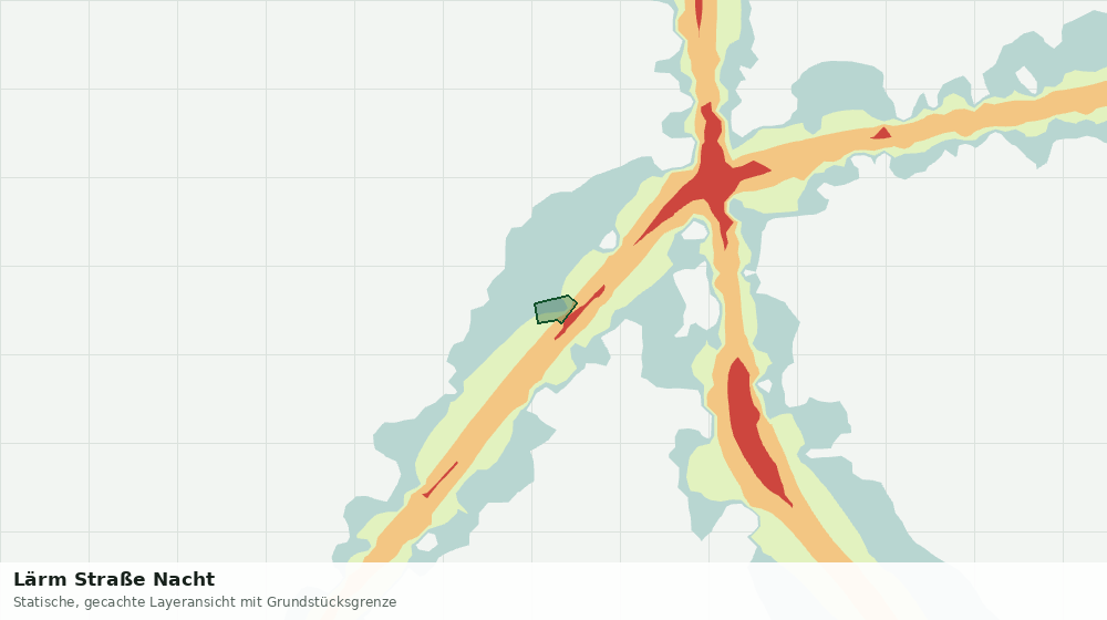 Statische Kartenansicht: Lärm Straße Nacht