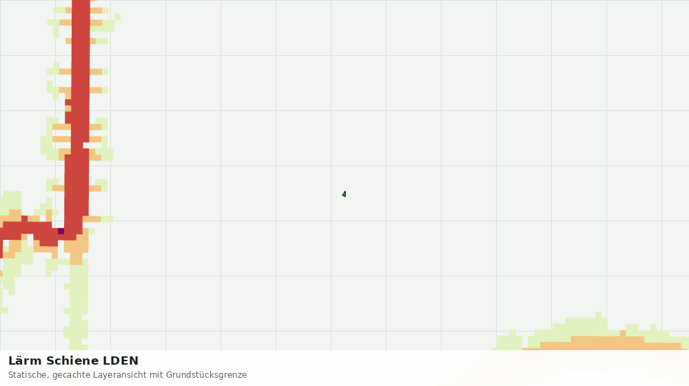 Statische Kartenansicht: Lärm Schiene LDEN