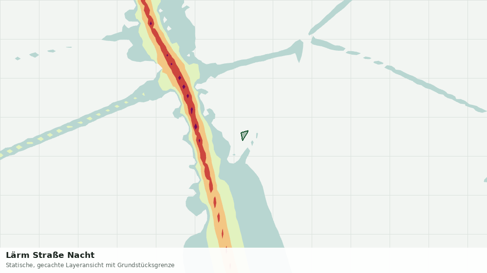 Statische Kartenansicht: Lärm Straße Nacht