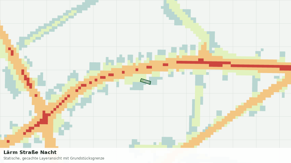 Statische Kartenansicht: Lärm Straße Nacht